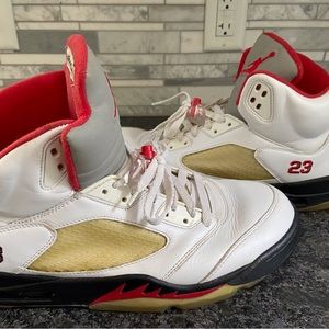 Nike Air Jordan 5 Retro White Fire Red Men’s Size 12.5 Countdown Pack 2008
